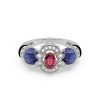 Tanzanite Ruby & Diamond Ring